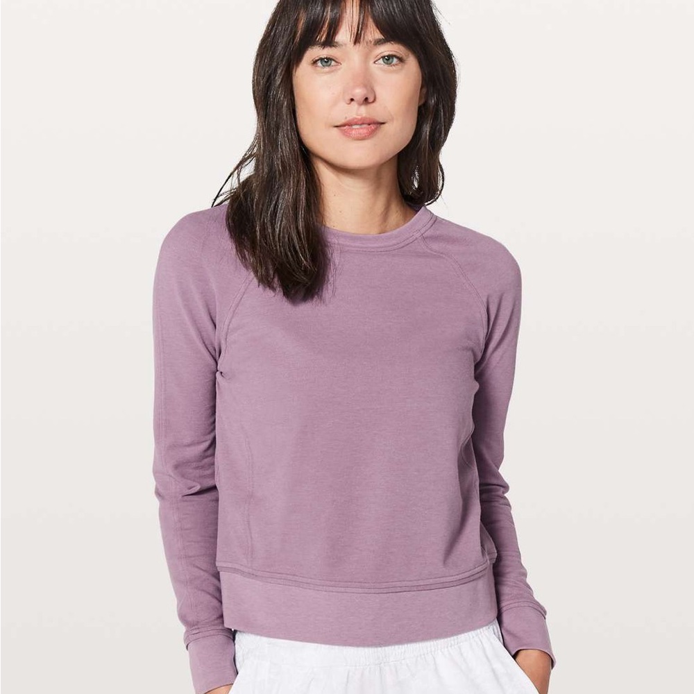 Lululemon Every Moment Crew Sweatshirt Size 4 Lavender Gym Yoga Athleisure